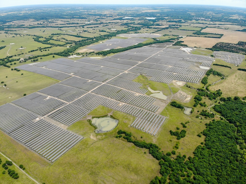 A solar energy production site built by Hanwha Solutions in Texas (Hanwha Group)