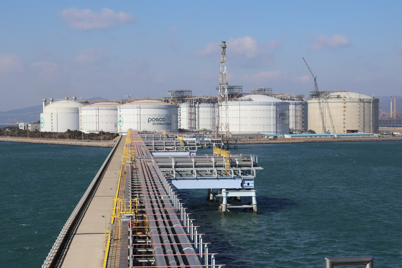 A view of the second LNG terminal in Gwangyang, South Jeolla Province (Posco International)