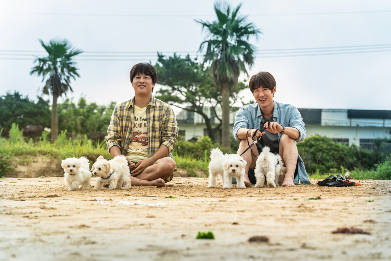 A scene from “My Heart Puppy” starring Cha Tae-hyun (left) and Yoo Yeon-seok (Kidari Studio)