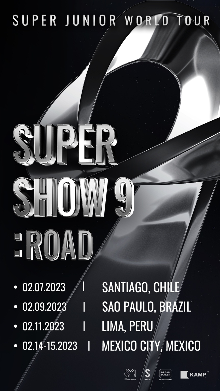 Poster of Super Junior's world tour schedule in Latin America (HNS HQ)