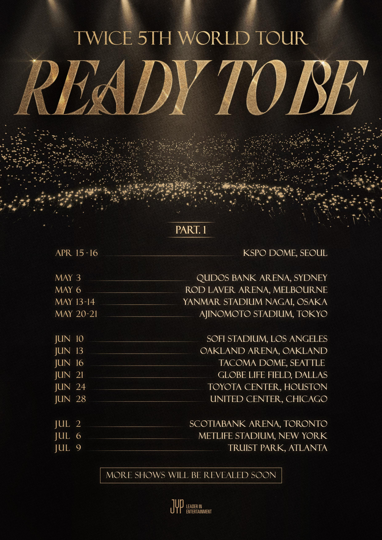 Schedule poster of Twice's 5th world tour