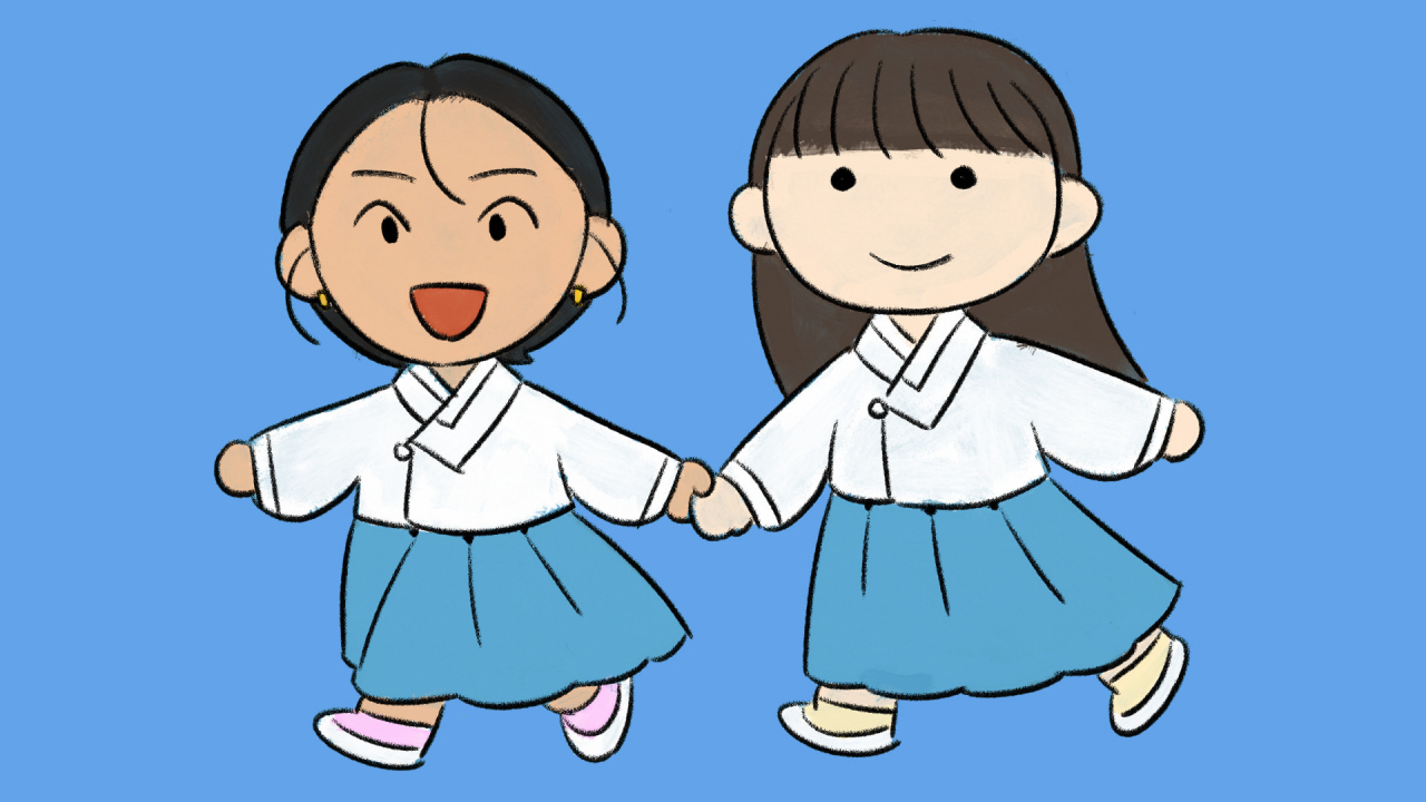 Caricatures of Seo Ireh (left) and Namon illustrated by Namon (Seo Ireh, Namon/Naver Webtoon)