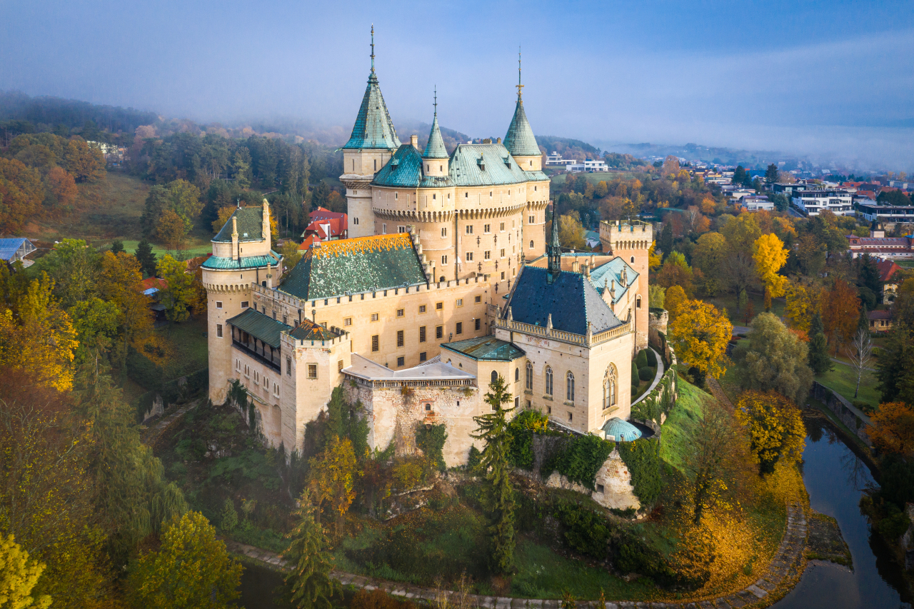 Bojnice Castle in Slovakia, a 12th-century castle known for its Gothic and Renaissance elements (Embassy of Slovakia in Seoul)