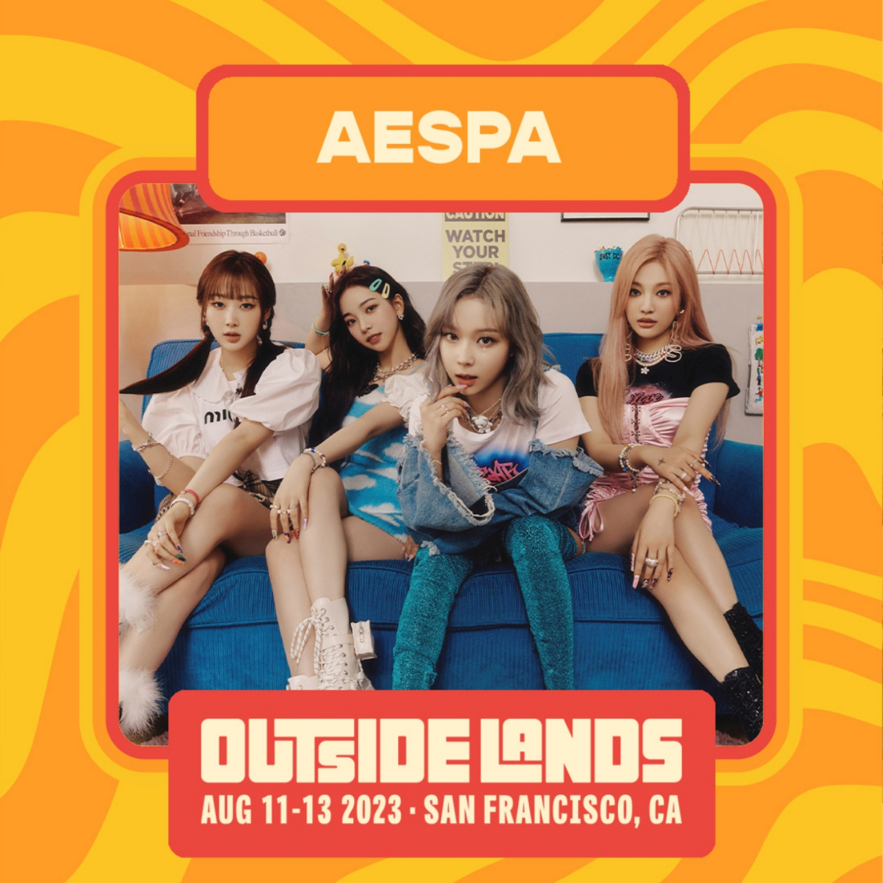 Aespa will perform at Outside Lands Music & Arts Festival on Aug. 11 to 13 at Golden Gate Park in San Francisco. (SM Entertainment)