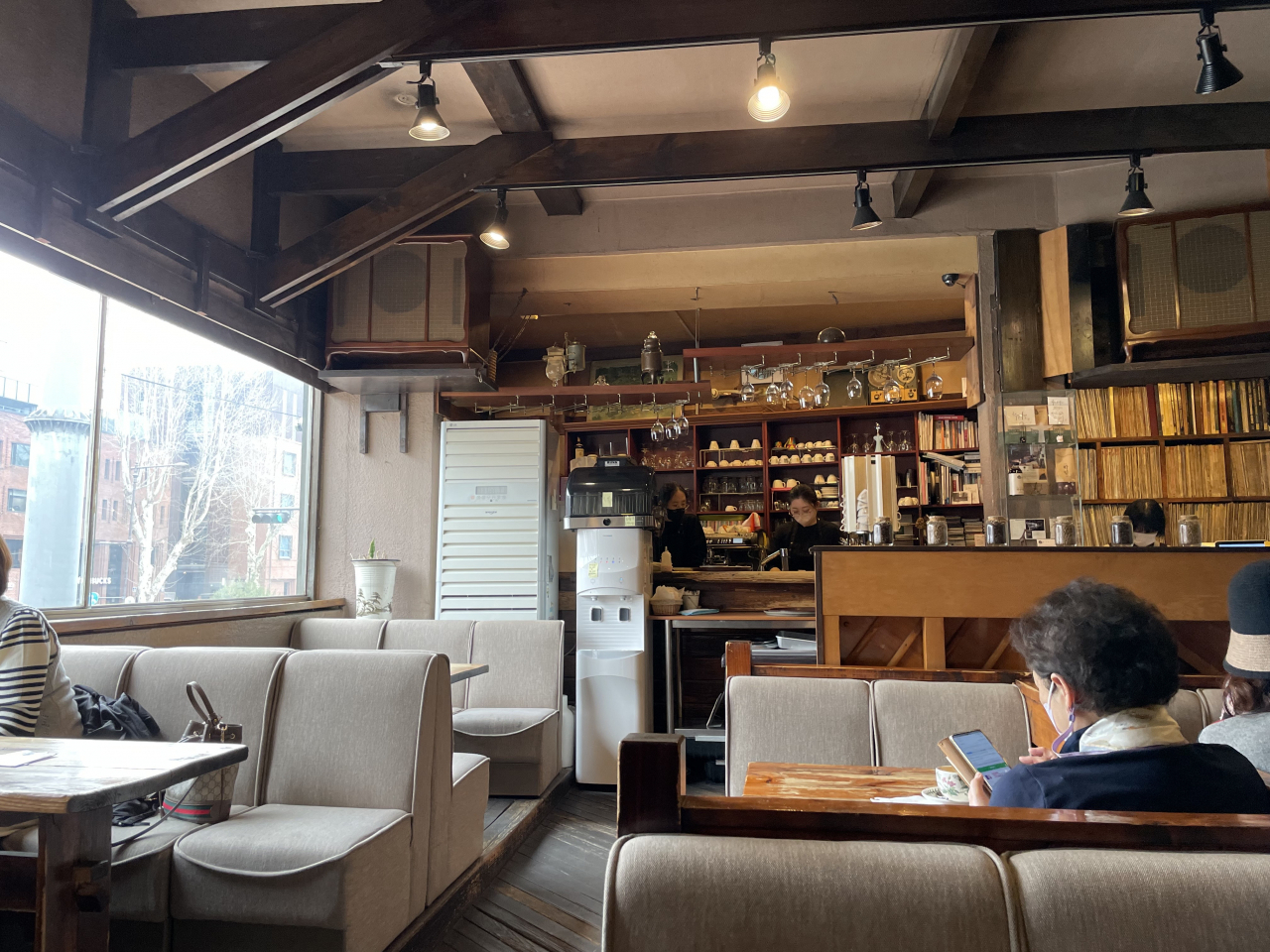Inside the storied cafe, Hakrim Dabang (Kim Da-sol/The Korea Herald)