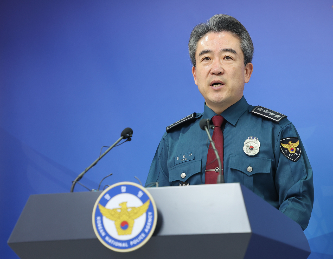 Yoon Hee-keun, commissioner general of the National Police Agency, on March 27. (Yonhap)