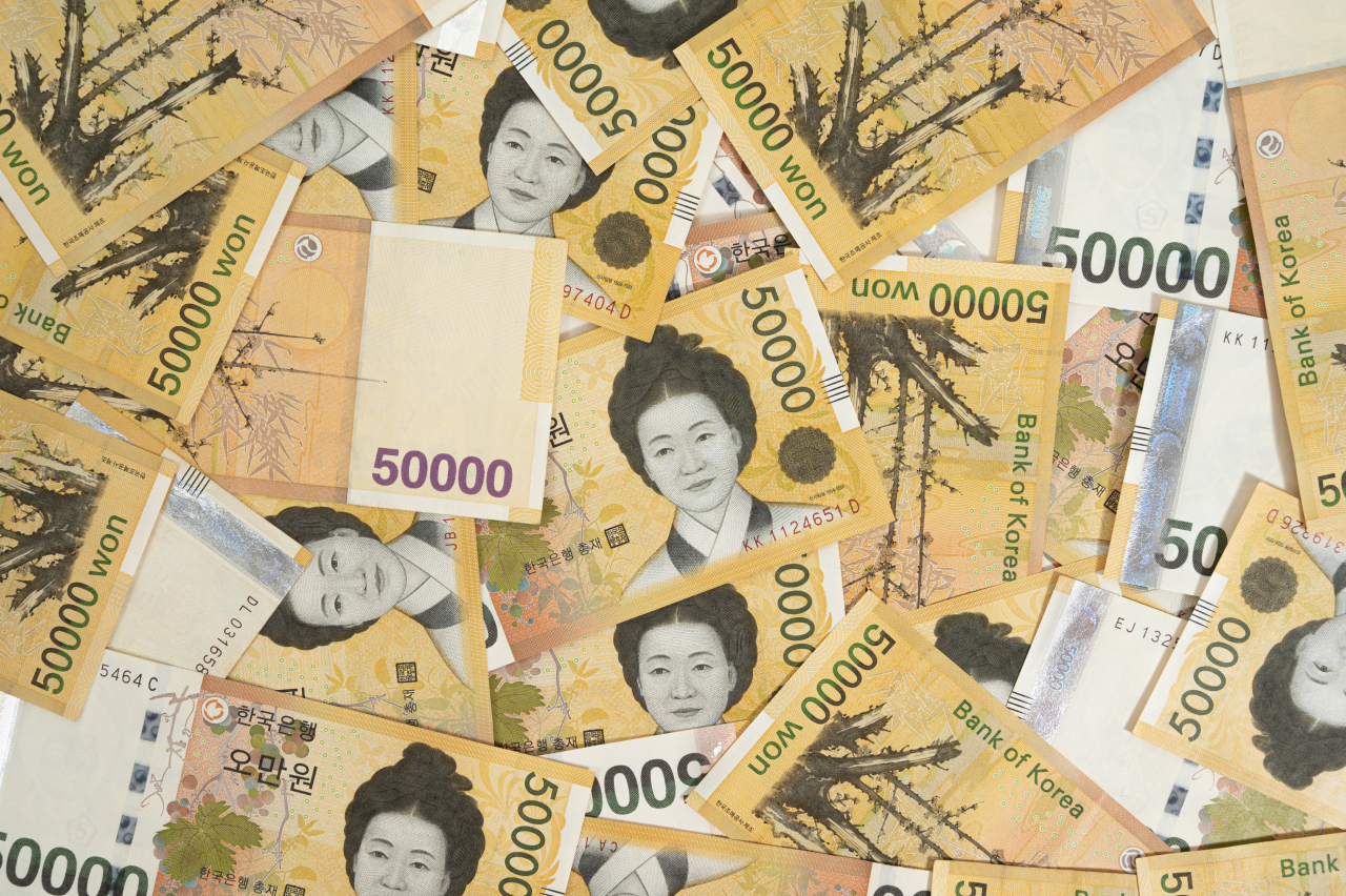50,000 won notes (123rf)