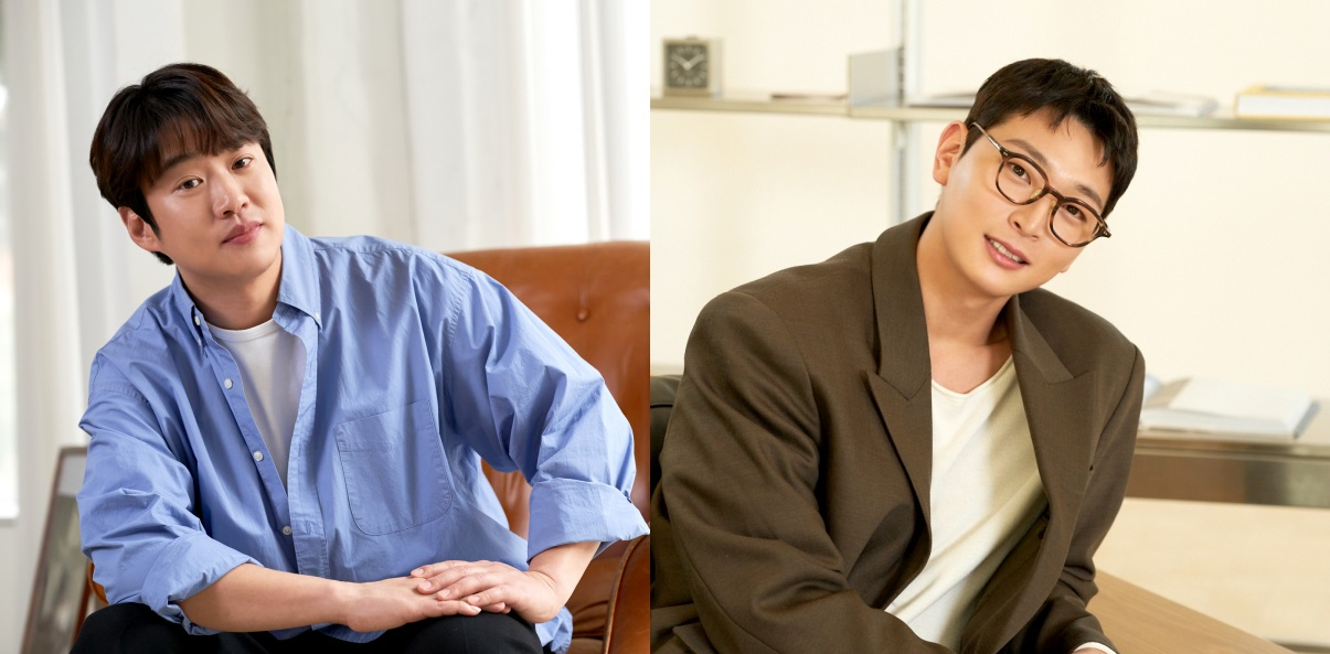 Actors Ahn Jae-hong (left) and Jeong Jin-woon (right) (Barunson EA)