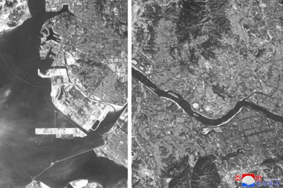 These photos, from Dec. 19, 2022, show Seoul (right) and its adjacent city of Incheon that the country claimed were taken from a 