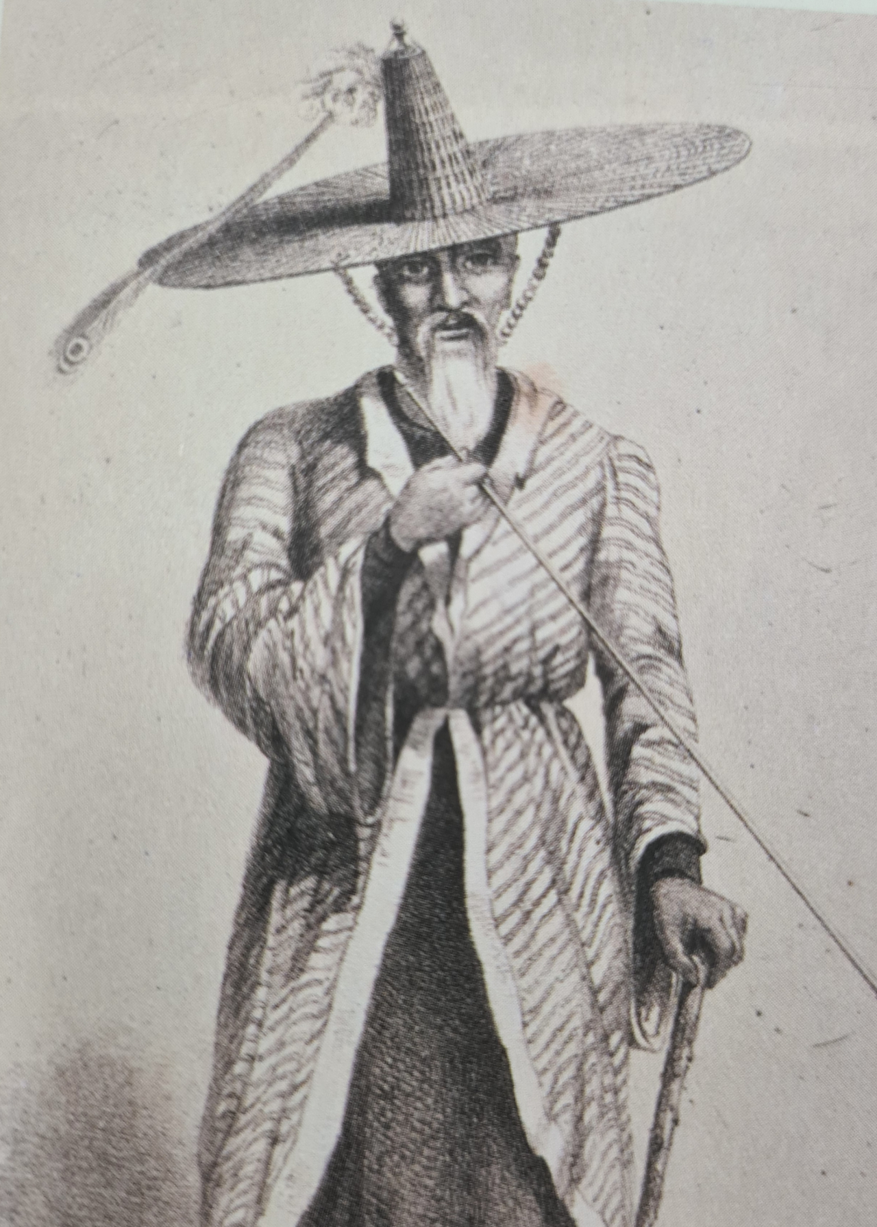 An artist's rendering of a local official of Jeju Island, taken from the book 