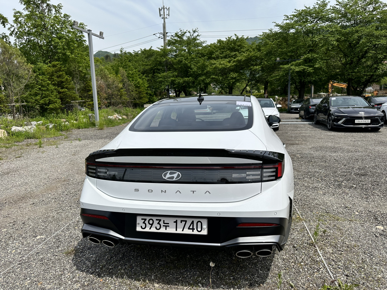 The rear part of Sonata the Edge N Brand with 2.5 gasoline turbo engine (Byun Hye-jin/The Korea Herald)