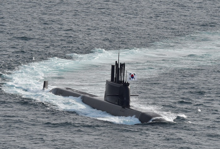 The 3000-ton Dosan Ahn Changho submarine. (File Photo - Republic of Korea Navy)