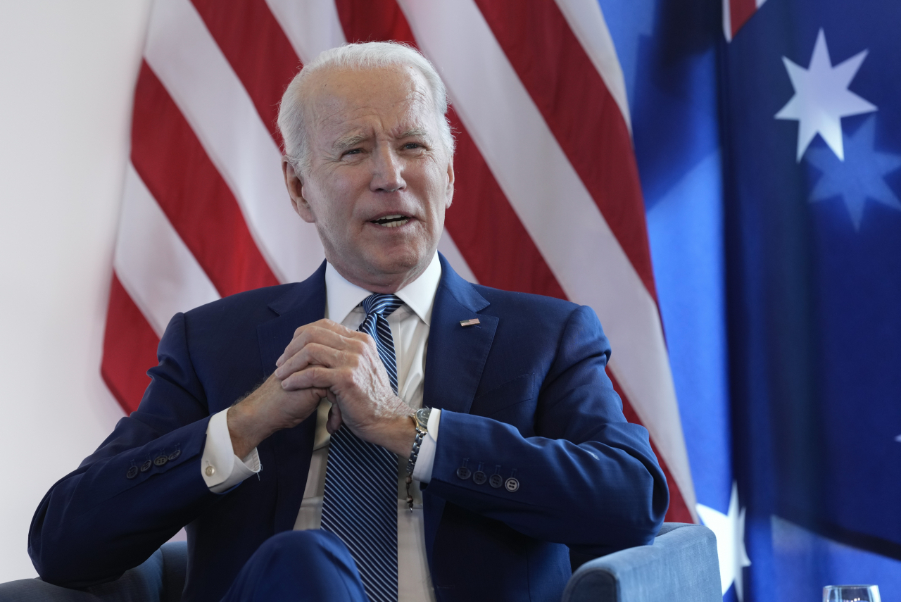 President Joe Biden answers questions on the U.S. debt limits ahead of a bilateral meeting with Australia's Prime Minister Anthony Albanese on the sidelines of the G7 Summit in Hiroshima, Japan, Saturday, May 20, 2023. (AP Photo)