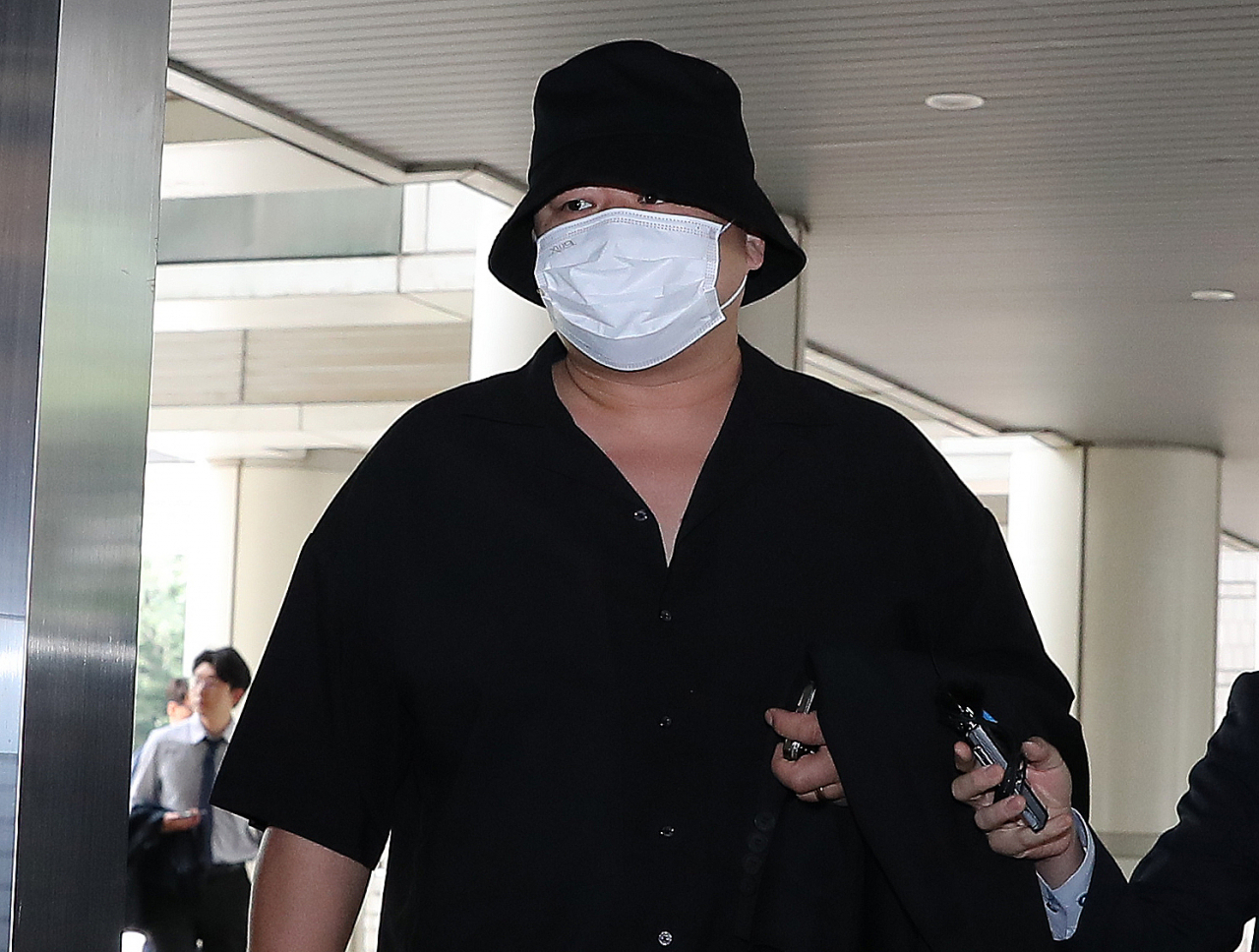 Don Spike appears at the Seoul High Court in Seoul on Thursday to attend his sentencing hearing. (Yonhap)