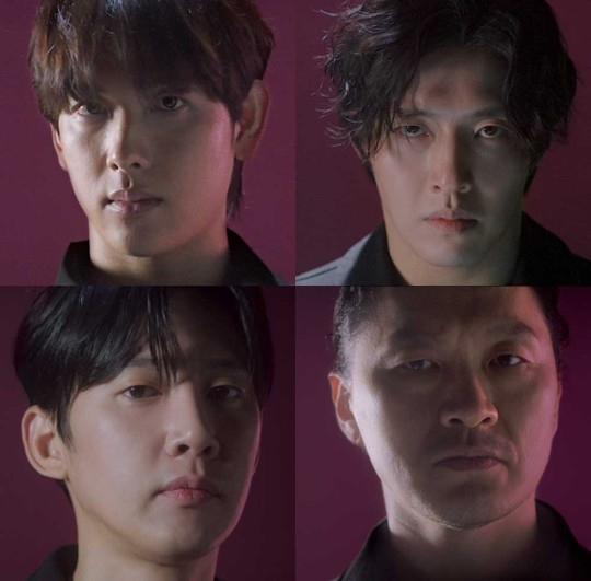(From left clockwise) Actors Yim Si-wan, Kang Ha-neul, Yang Dong-geun and Park Sung-hoon are confirmed as new cast for “Squid Game 2.” (Netflix)