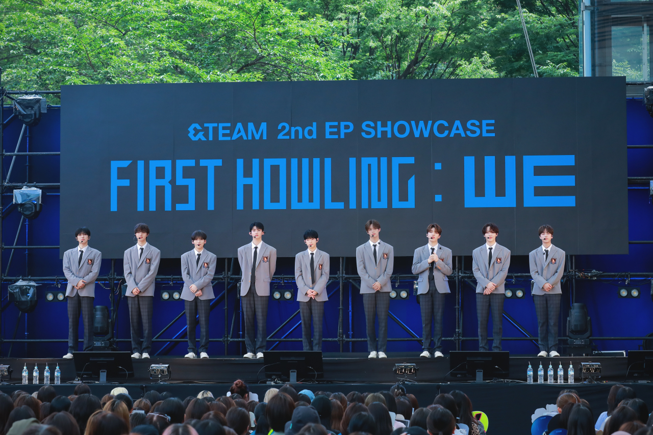 Boy band &Team holds a media showcase event for the group's second EP, 