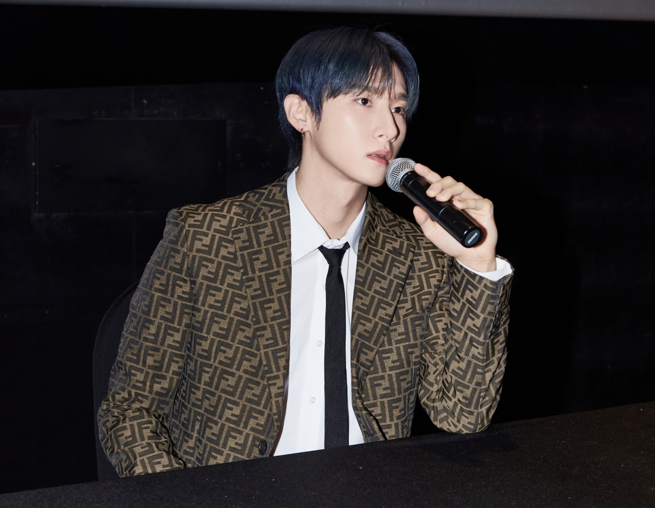 Singer-songwriter I.M, also a member of Monsta X, holds a press conference about his new album, 