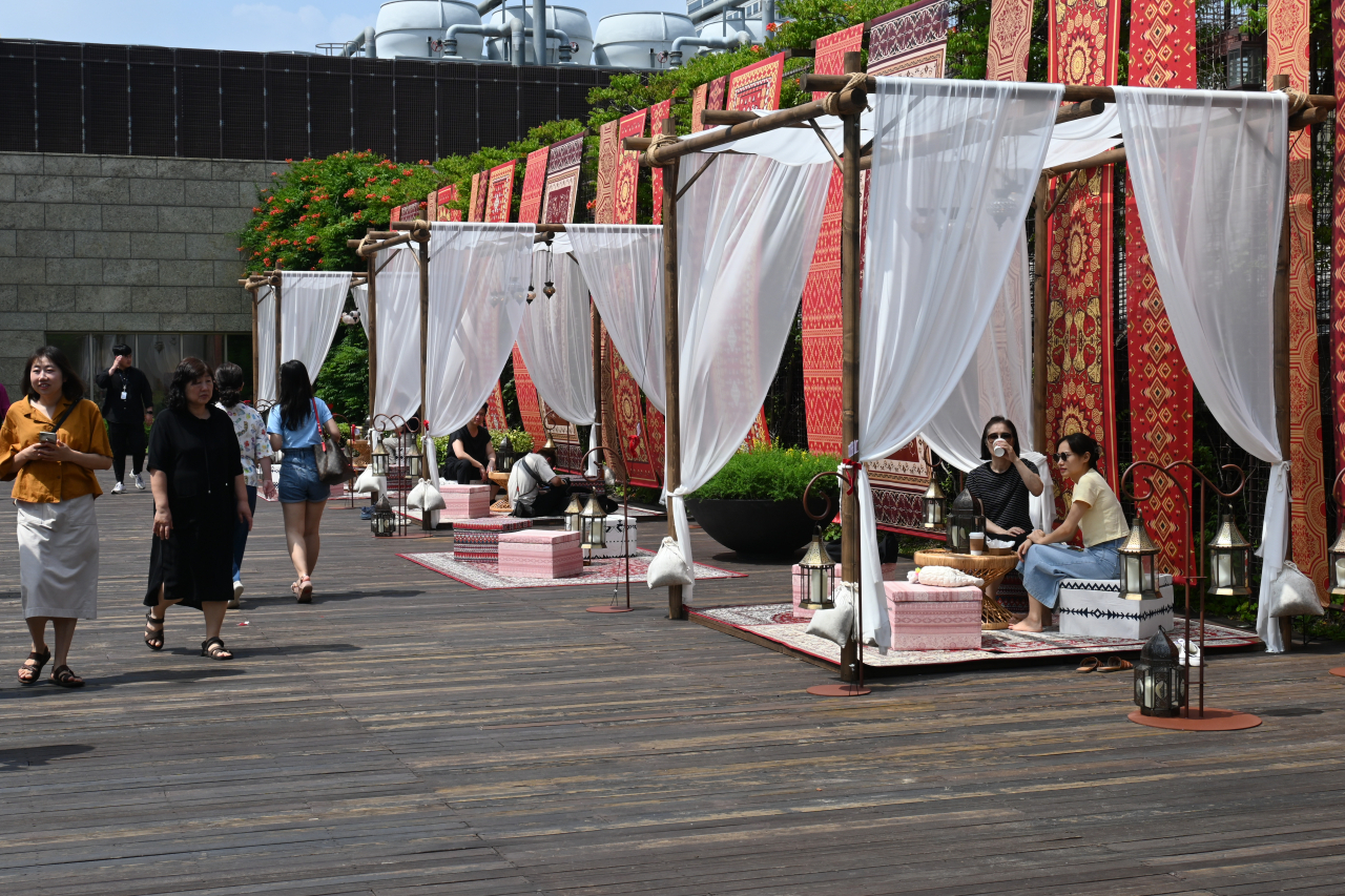Majlis will be open at Arabian Days and Nights in southern Seoul until Friday. (Sanjay Kumar/The Korea Herald)