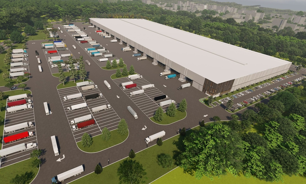 A logistics center planned to be built in the United States by CJ Logistics Corp. and the Korea Ocean Business Corporation (CJ Logistics)