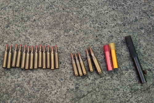 Live ammunition was found at a household garbage disposal facility in Gujwa-eup, Jeju-si. (Jeju Dongbu Police)