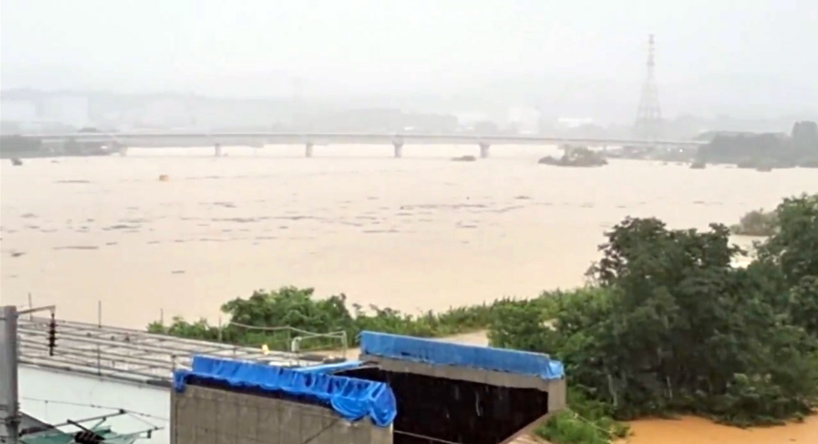 Miho River in Cheongju, North Gyeongsang Provicne on Saturday. (Yonhap)