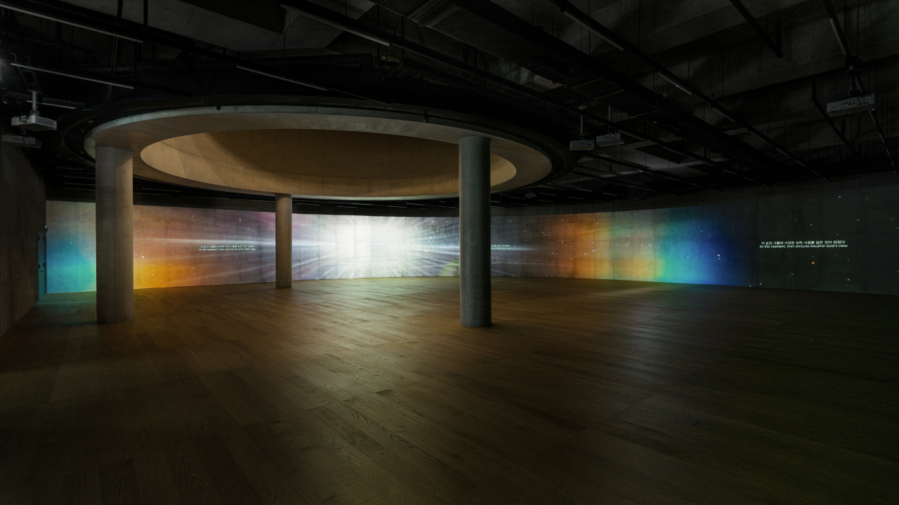 An installation view of “Hyewon Kwon: Planet Theater