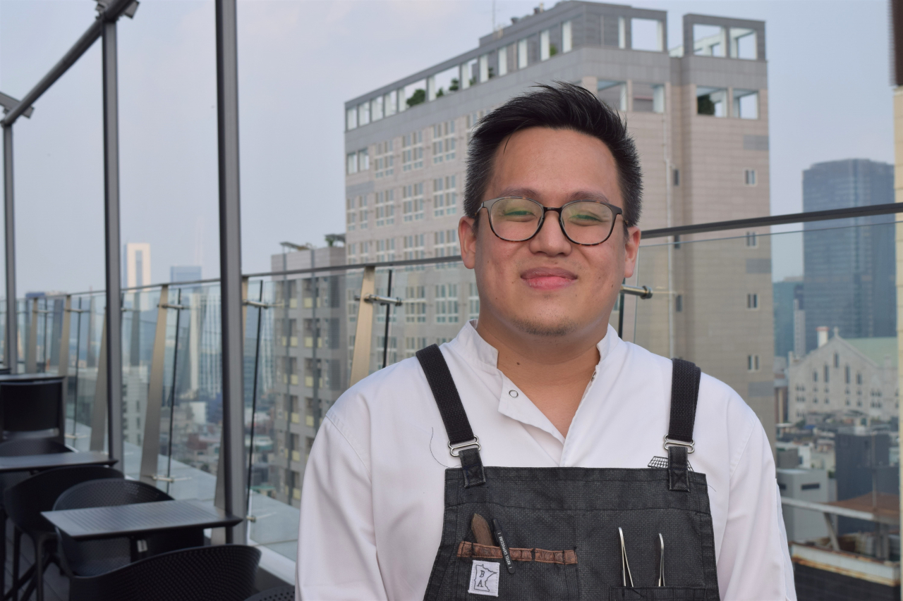 Owner-chef Javier Low of Iru Den, a Japanese-European fine dining restaurant in Singapore (Kim Hae-yeon/ The Korea Herald)