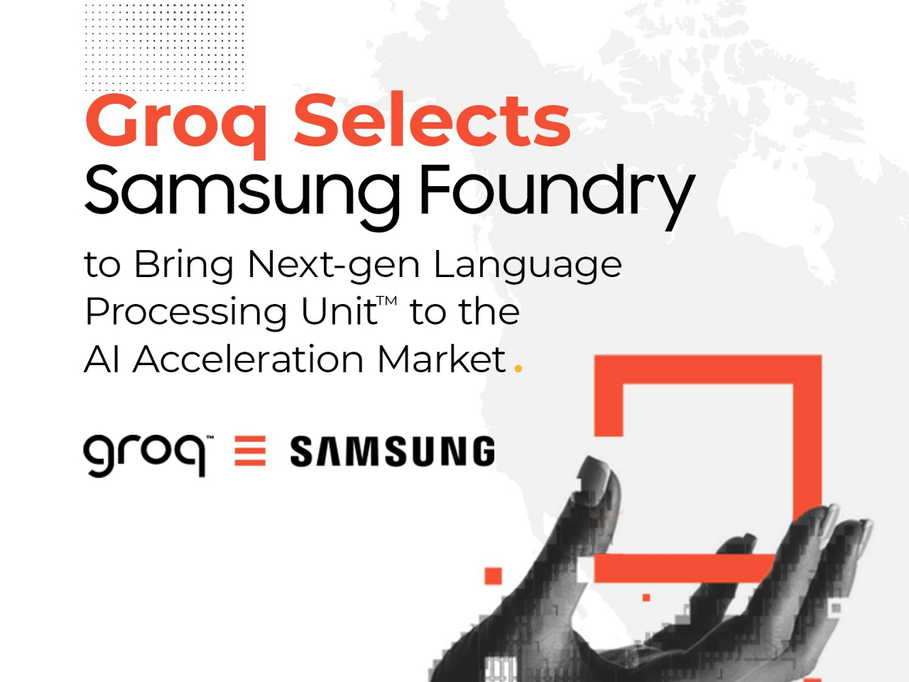Groq's post announcing partnership with Samsung Foundry (Groq)