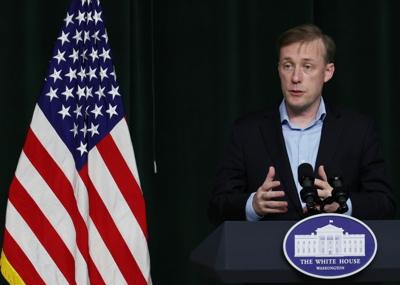 Pentagon Press Secretary Brig. Gen. Pat Ryder is seen answering questions during a daily press briefing at the Department of Defense in Washington on Tuesday. (The White House)