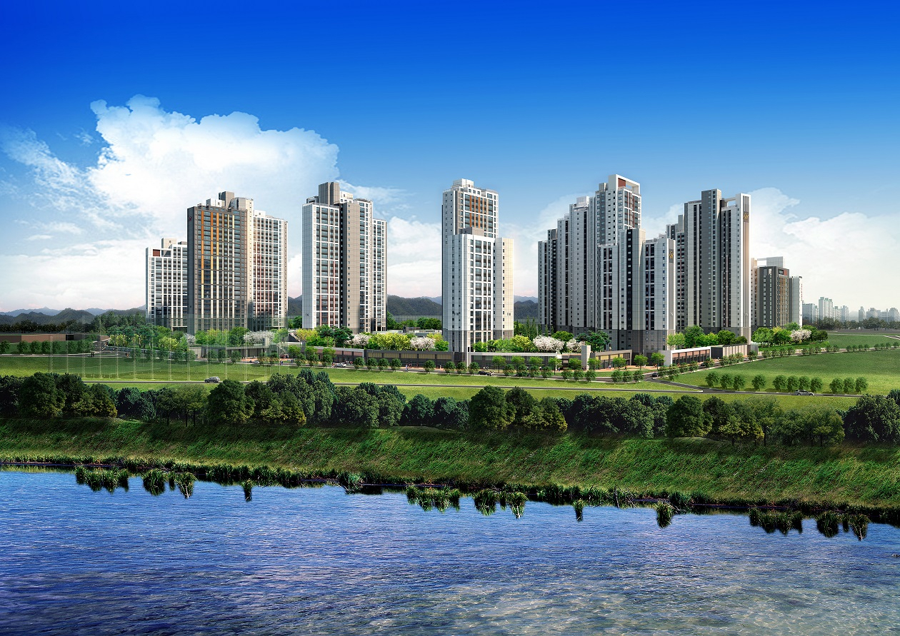 Hyundai E&C's new apartment complex Hillstate Sinyong The River in Gwangju (Hyundai E&C)