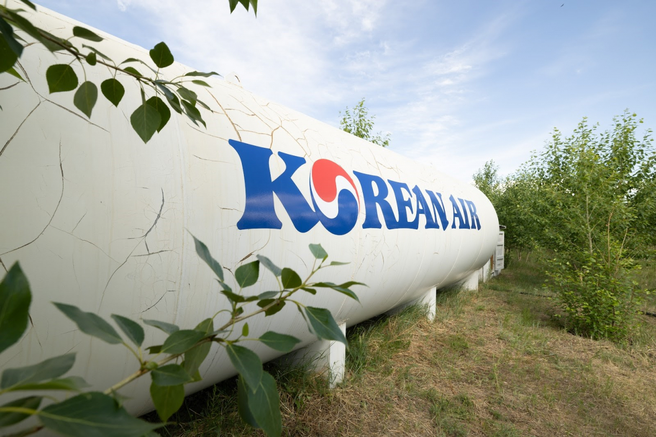 Part of the additional irrigation system built by Korean Air, a tank provides a stable supply of water to the Korean Air Forest. (Korean Air)