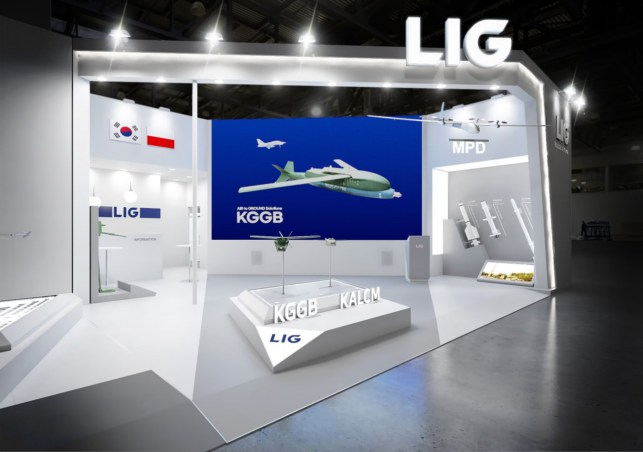 LIG Nex1’s exhibition booth at the International Defence Industry Exhibition (MSPO), scheduled to be held from Tuesday to Friday at Centre d’expositions de Kielce in Poland. (LIG Nex1)