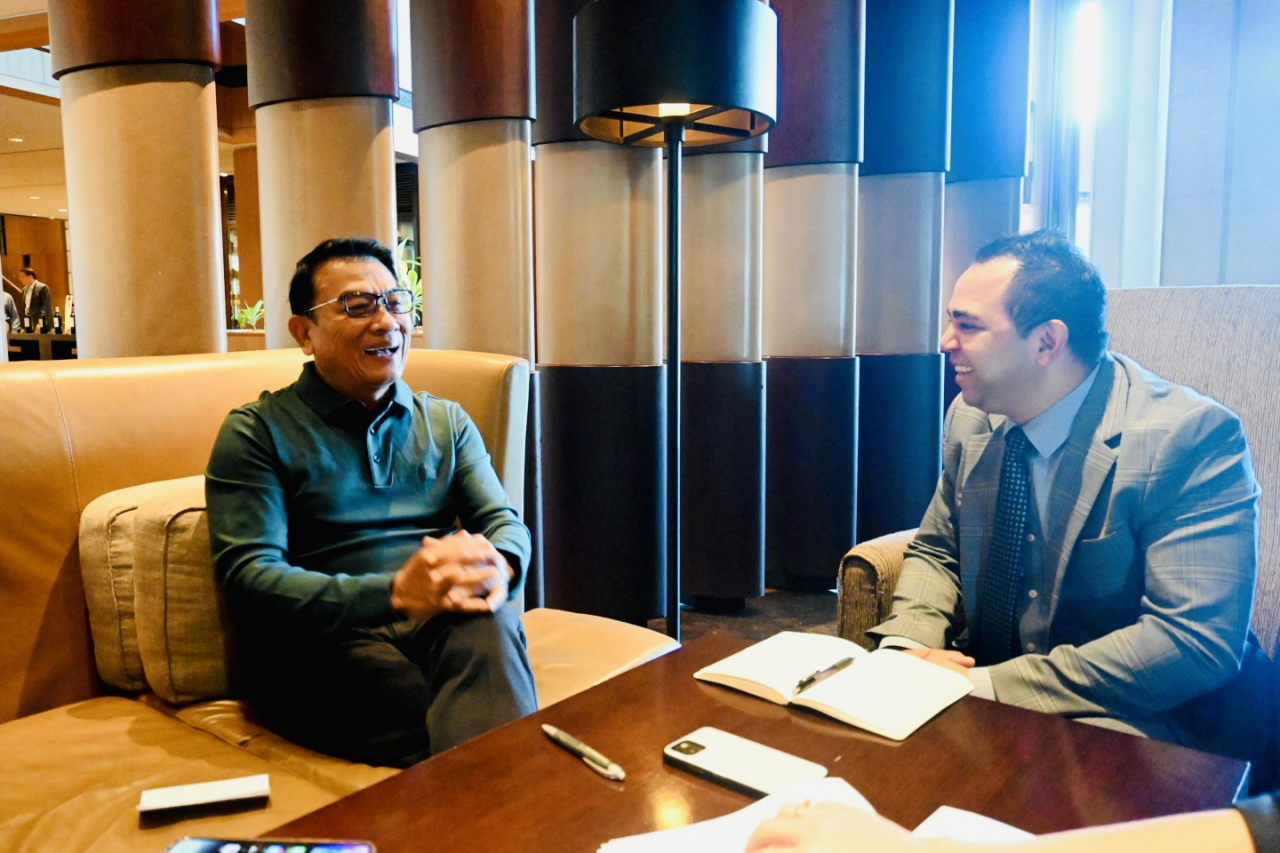 Moeldoko, Indonesia's Chief of Staff to the President discusses Indonesian President Joko Widodo's Vision 2045 during an interview with The Korea Herald in Seoul on Thursday. (Sanjay Kumar/The Korea Herald)