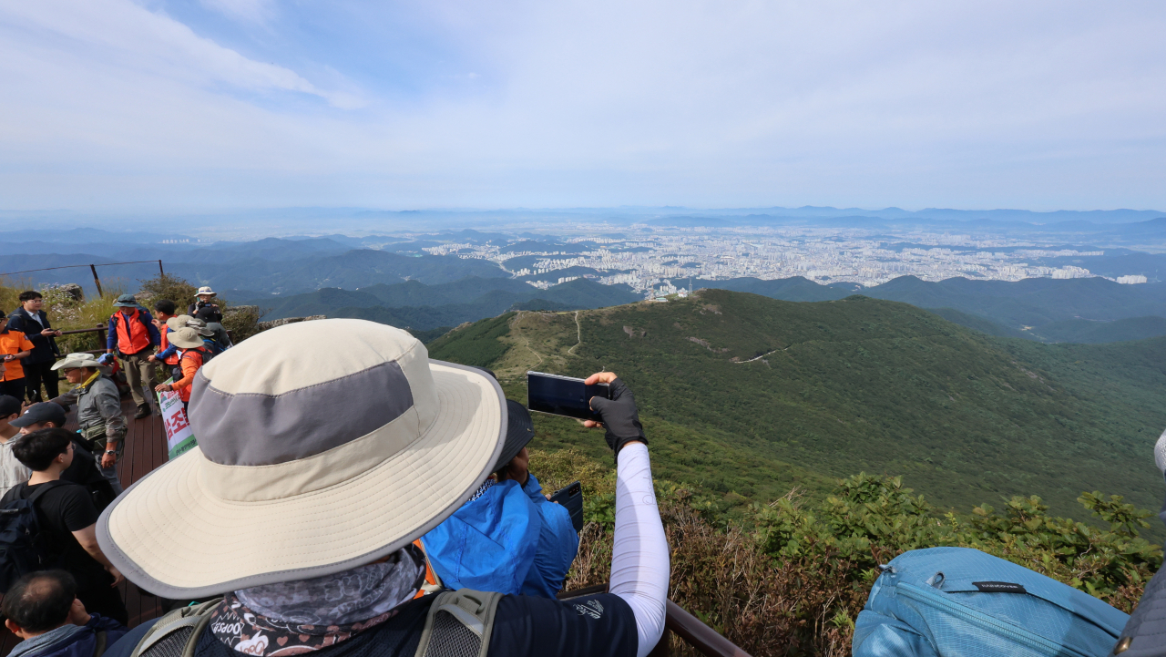 Mudeungsan Mountain located in Gwangju city, fully opens to the public for the first time in 57 years. (Yonhap)