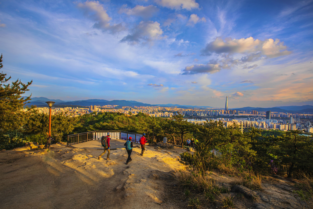 View of Seoul from an observation deck on Achasan (GettyImages)