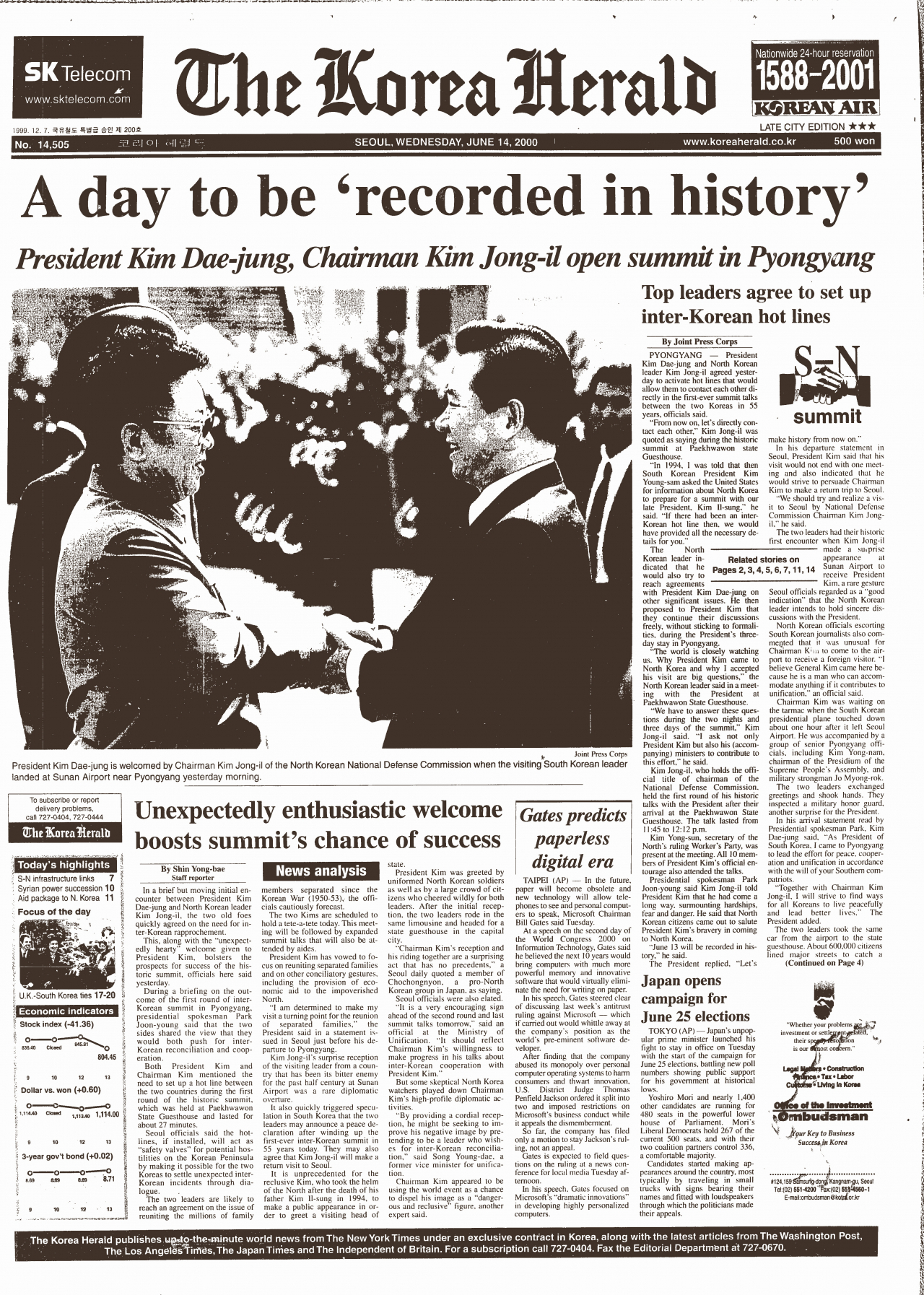 The June 14, 2000 issue of The Korea Herald