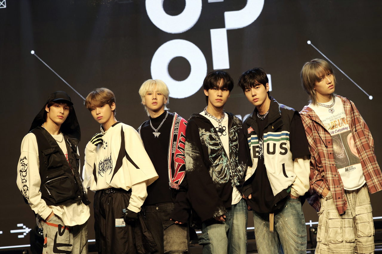 Boy band 82Major poses for picture at the band's debut showcase held in Seoul on Wednesday. (Great M Entertainment)