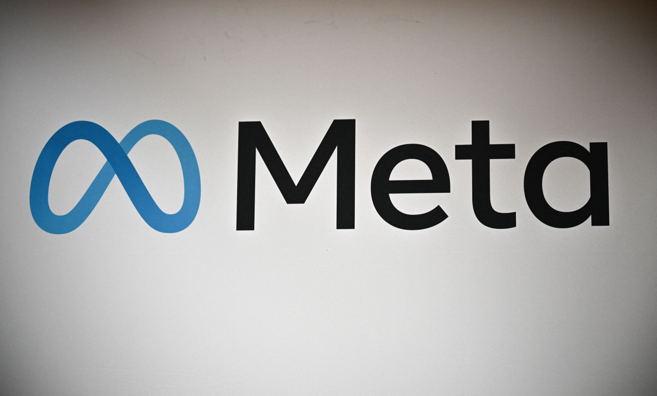 The logo of Meta, formerly known as Facebook, is seen in Las Vegas, Nevada. (AFP-Yonhap)
