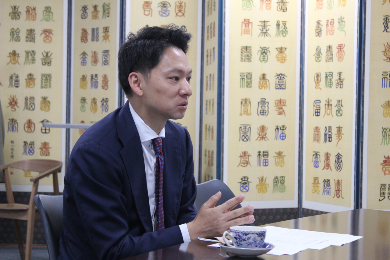 Director Shin Jae-kwang speaks during an interview with The Korea Herald at the Korean Cultural Center in Madrid, on Oct. 19. (Korean Cultural Center in Spain)