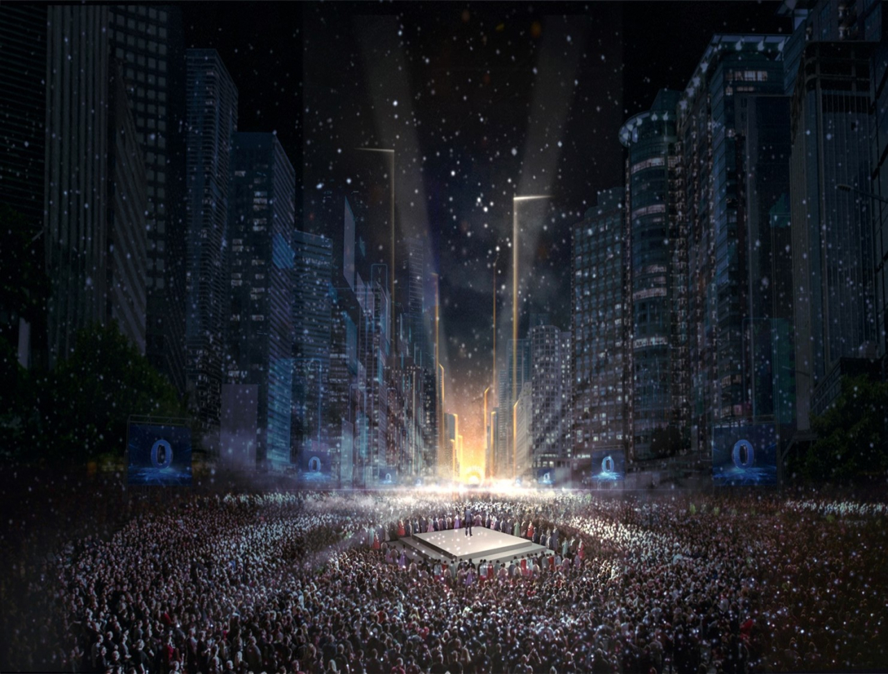 An artist rendering of the “Midnight’s Sun,” a New Year countdown event at Sejong-daero (Seoul Metropolitan Government)