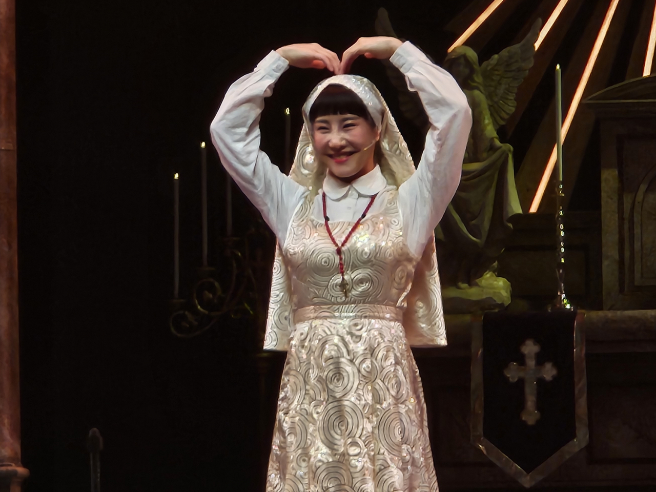Kim So-hyang, who portrays Sister Mary Robert in stage musical 