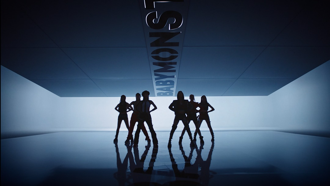 A screenshot from the music video teaser of Babymonster's debut song 