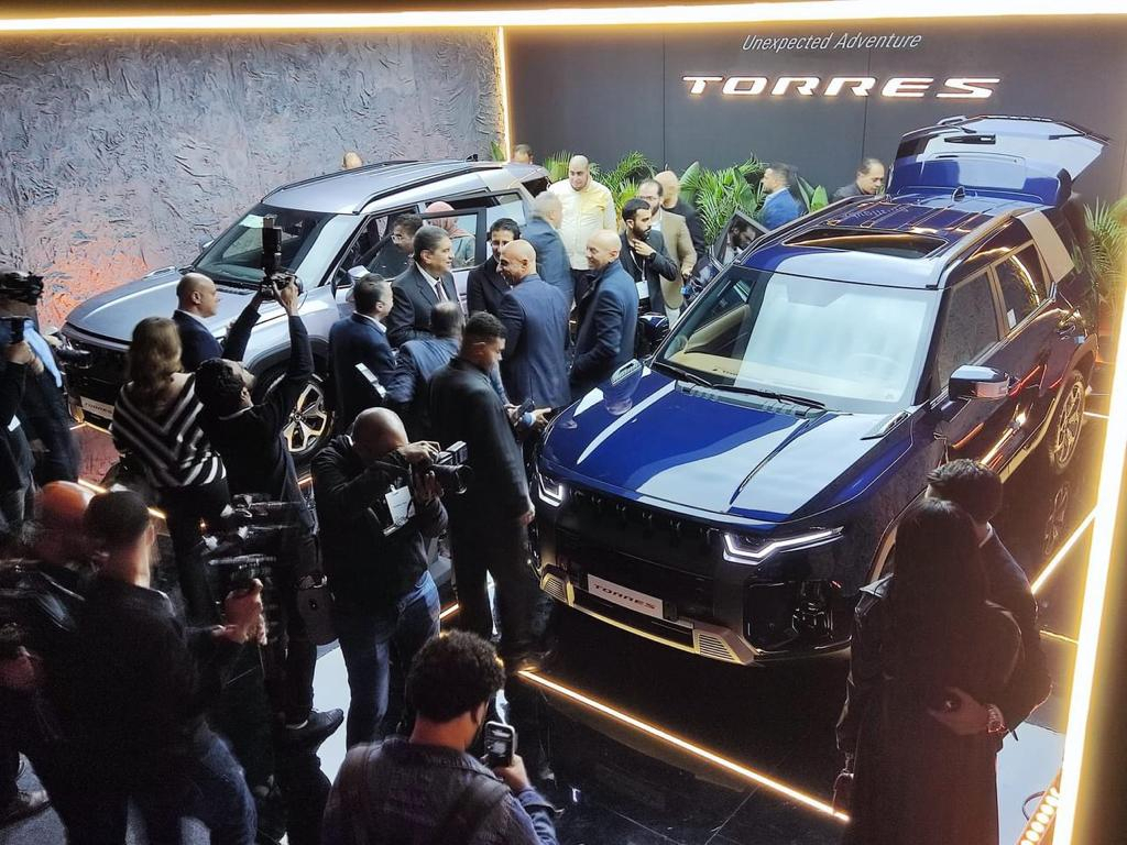 KG Mobility holds a launch ceremony for the sport utility vehicle Torres in Cairo, Nov. 20. (KG Mobility)