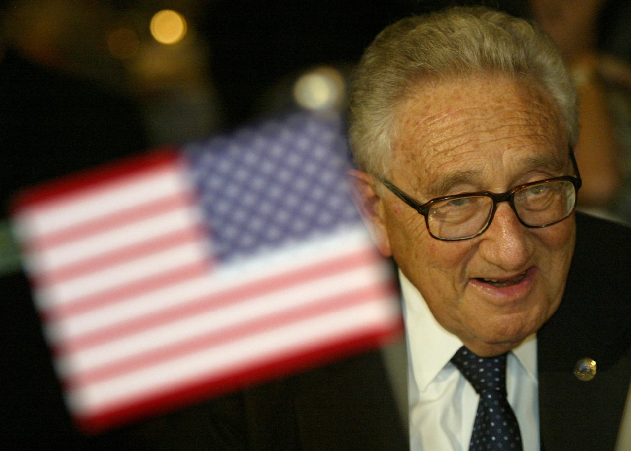Former Secretary of State and national security adviser of the United States Henry Kissinger attends a banquet for Korean War veterans in Seoul, July 25, 2003. (Reuters)