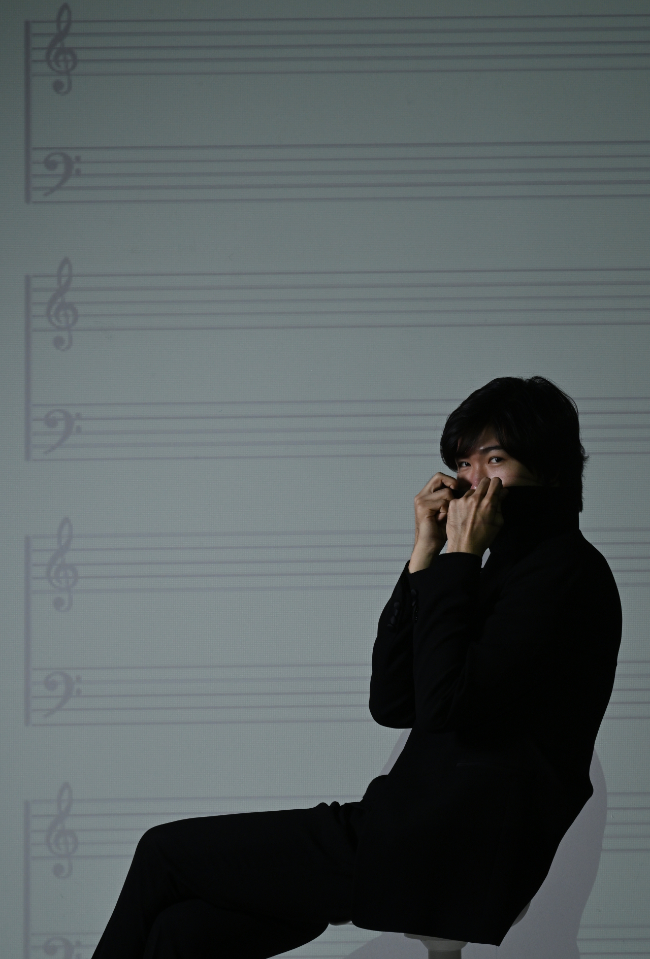 Pianist Kim Song-hyeon, the second-place winner of the 2023 Isangyun Competition, poses for photos during an interview with The Korea Herald on Nov. 6 at Herald Square in Seoul. (Park Hae-mook/The Korea Herald)