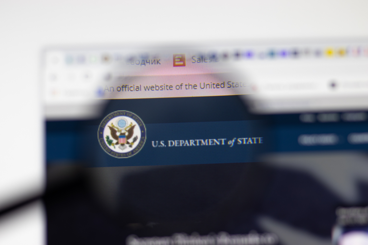 The US Department of State's official website (123rf)