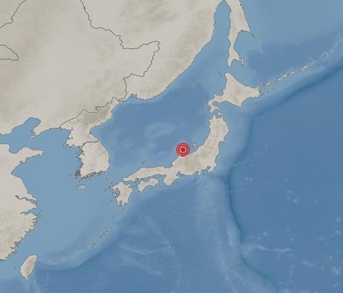 This image on Monday, shows an area in Japan where a major earthquake was reported, prompting tsunami warnings in Japan and advisories against rising sea levels in South Korea. (Korea Meteorological Administration)