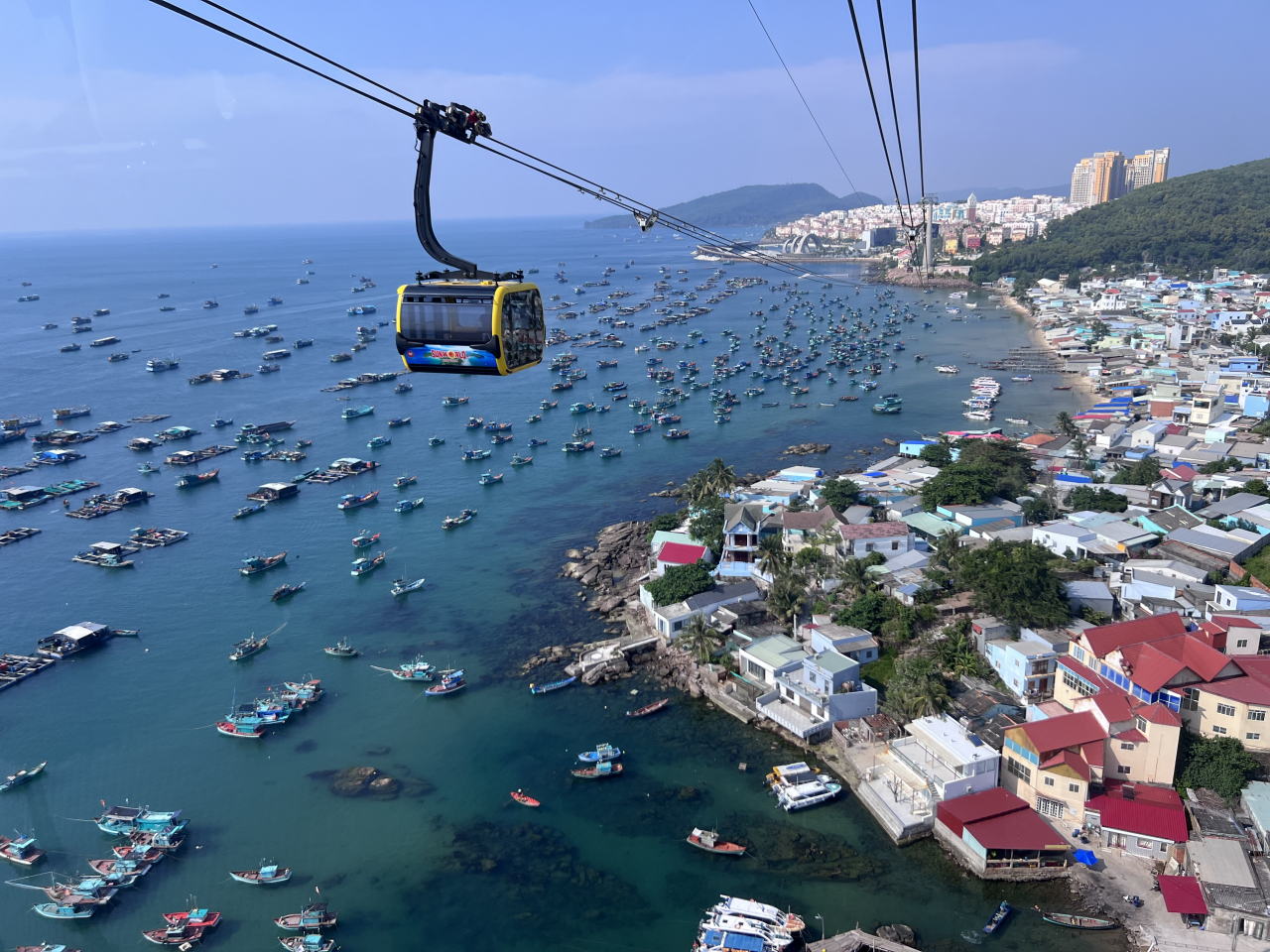The Hon Thom Cable Car is the world’s longest non-stop three-way cable car in Sun World Hon Thom Nature Park in Phu Quoc. (Park Jun-hee/The Korea Herald)