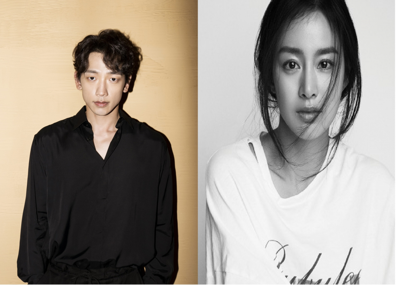 Rain (left) and Kim Tae-hee (Rain Company, Story J Company)