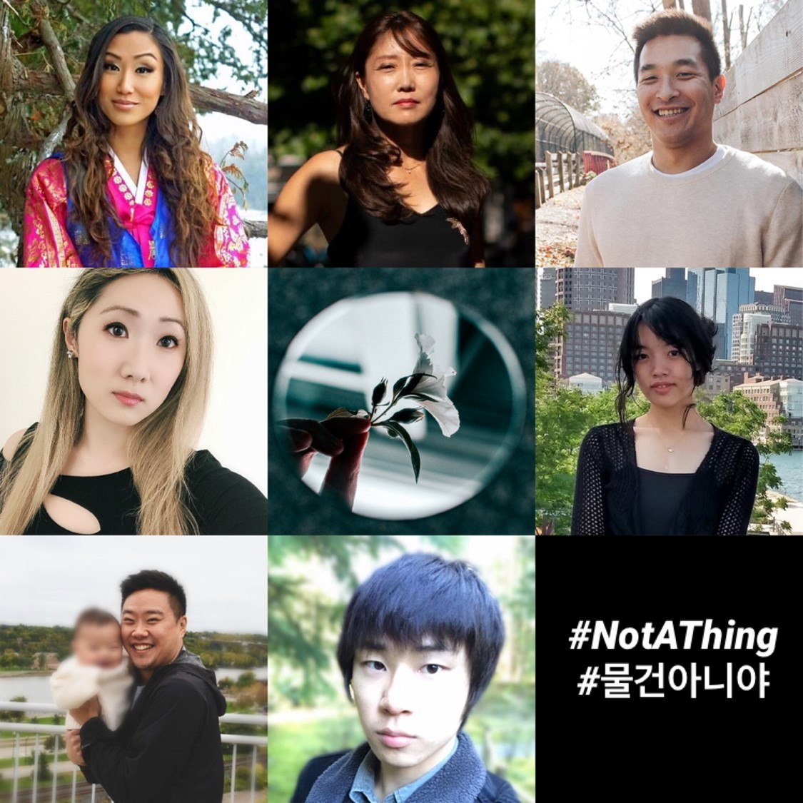 A group of South Korean adoptees launched a social media movement in 2021 with the hashtags #NotAThing. The graphic was made by Valerie Reilly. Petition: Kara Bos, Kevin Omans, Liat Shapiro, Cam Lee, Allison Park, Brenna McHugh and Patrick Armstrong